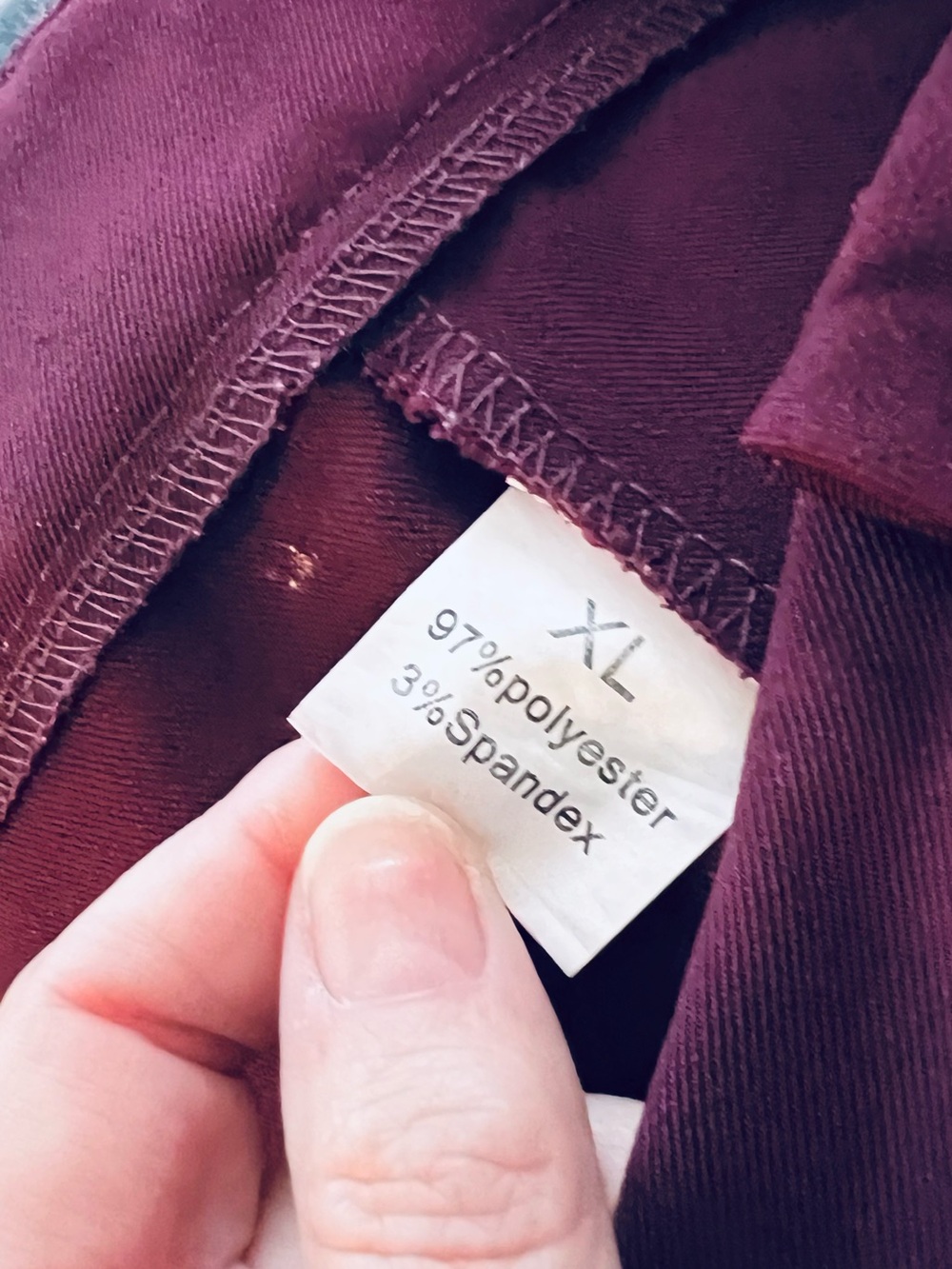 Women's Burgundy pants - XL